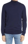 Nordstrom Men's Shop Washable Merino Wool Turtleneck In Navy Peacoat