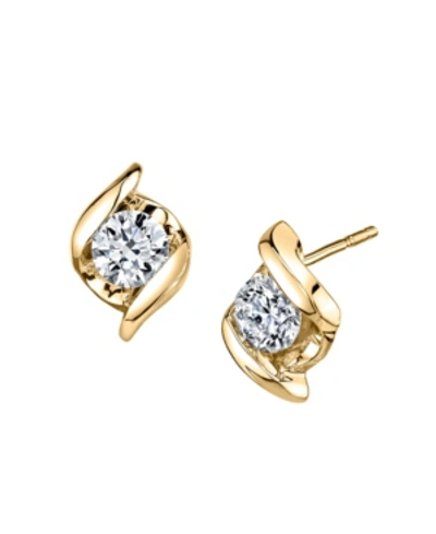 Sirena Diamond (1/5 Ct. T.w.) Twist Earrings In 14k Yellow Gold