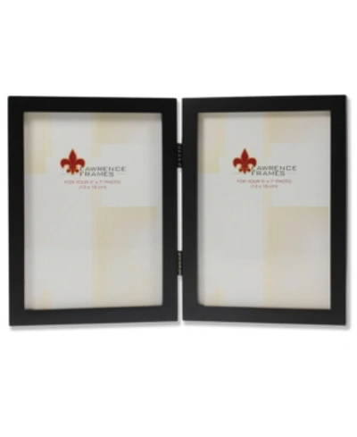Lawrence Frames Hinged Double Black Wood Picture Frame - Gallery Collection - 4" X 6"