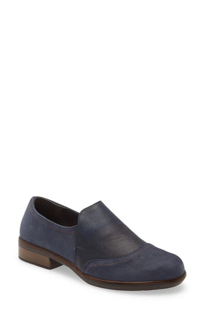 Naot Angin Loafer In Navy Velvet/ Soft Ink