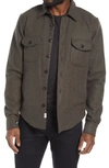 Kato Heavy Melton Wool Jacket In Dark Gray