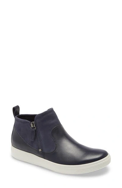 Ecco Women's Soft Classic Booties Women's Shoes In Night Sky Leather
