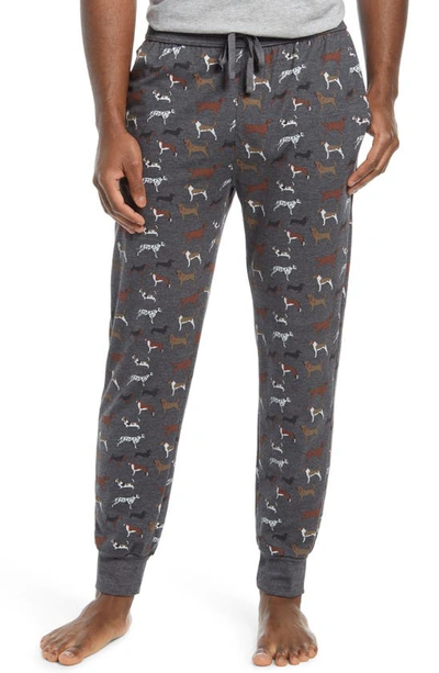 Nordstrom Men's Shop Lounge Joggers In Charcoal Heather Hunting Dogs