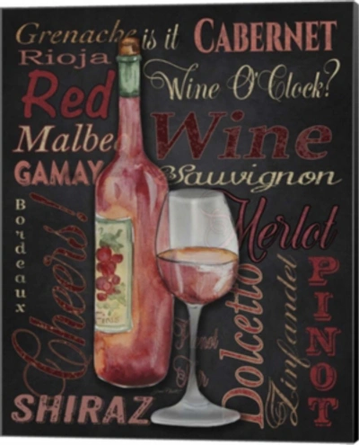 Metaverse Red Wine - Black By Jean Plout Canvas Art In Multi