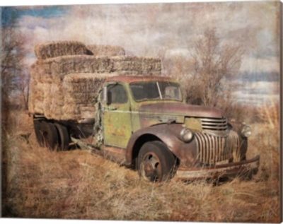 Metaverse Vintage Hay Truck By Ramona Murdock Canvas Art In Multi