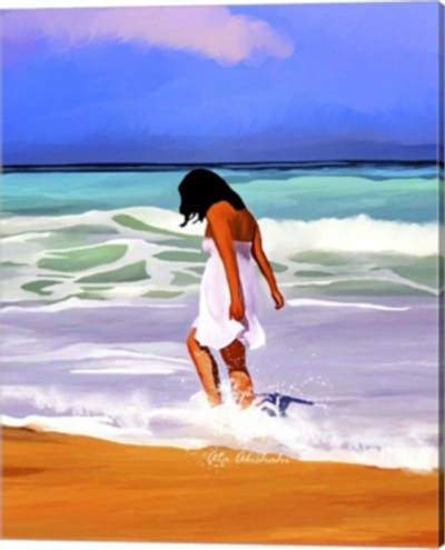 Metaverse Beach Day By Ata Alishahi Canvas Art In Multi