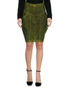 Ktz Knee Length Skirt In Green