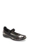 Naot Kire Mary Jane Flat In Soft Black/ Metallic Onyx