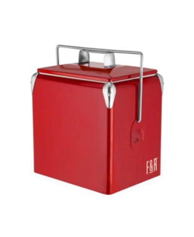 Foster & Rye Vintage Metal Cooler In Red