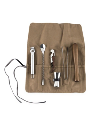 Foster & Rye Canvas Cocktail Kit In Brown
