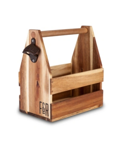 Foster & Rye Acacia Wood Beer Caddy In Brown