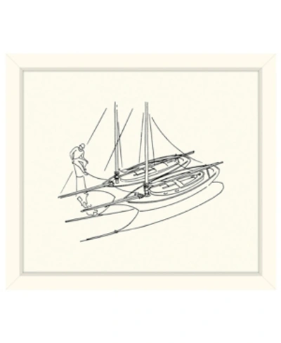 Melissa Van Hise Two Sailboats Sketch Framed Giclee Wall Art - 29" X 33" X 2" In Multi