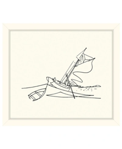 Melissa Van Hise Boating In High Waves Sketch Framed Giclee Wall Art - 29" X 33" X 2" In Multi
