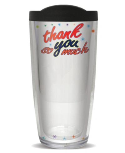 Freeheart Sign-it Thank You Double Wall Insulated Tumbler, 16 oz In Clear