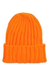 Rainbow Unicorn Birthday Surprise Freya Ribbed Beanie In Orange