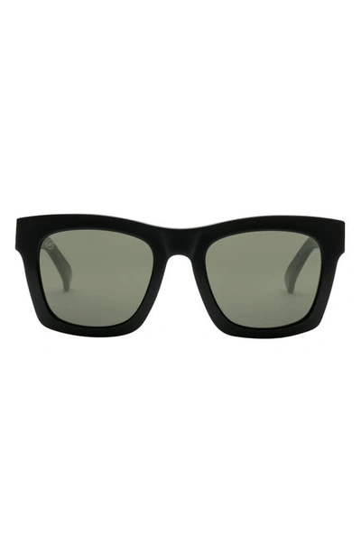 Electric Crasher 54mm Polarized Square Sunglasses In Gloss Black/ Grey