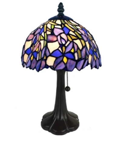 Amora Lighting Tiffany Style Iris Table Lamp In Multi
