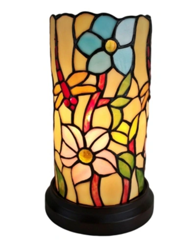 Amora Lighting Tiffany Style Dragonfly Mini Table Lamp In Multi