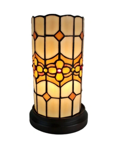 Amora Lighting Tiffany Style Floral Mini Table Lamp In Multi