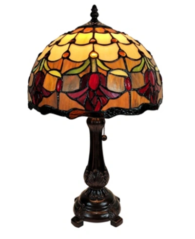 Amora Lighting Tiffany Style Tulips Table Lamp In Multi