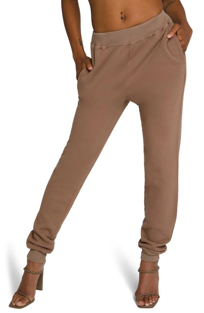 Good American Good Waist Cotton Terry Joggers In Putty001