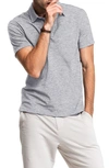 Swet Tailor Stretch Cotton Polo In Heather Grey