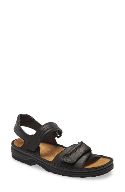 Naot Lappland Sandal In Soft Black Leather