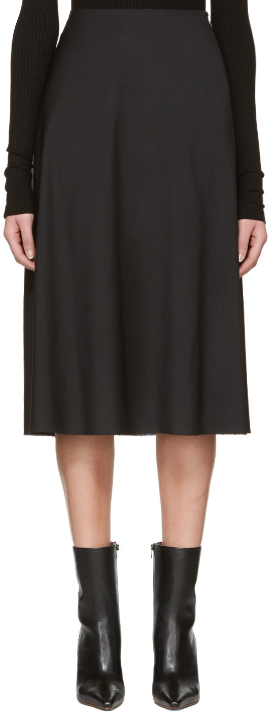Yang Li Black Minimal Skirt | ModeSens