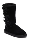 Koolaburra By Ugg Kids' Victoria Faux Fur Lined Suede Tall Boot In Black