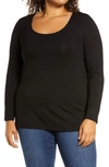 Loveappella Twist Back Top In Black