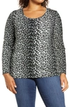 Loveappella Twist Back Top In Gray/ Black