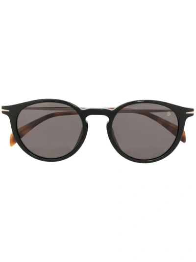 Eyewear By David Beckham Round Frame Sunglasses In Black