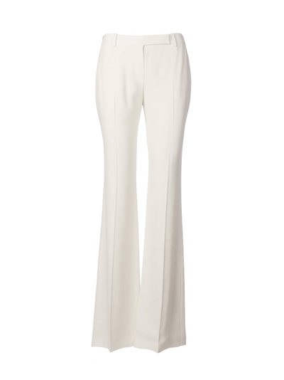 Alexander Mcqueen High-rise Pleated Suit Trousers In White