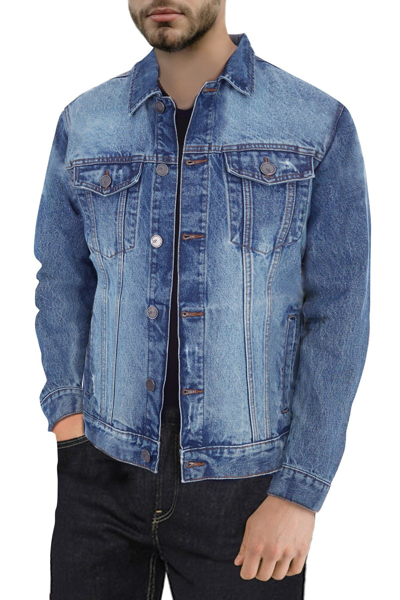 X-ray Slim Washed Denim Jacket In Blue