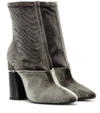3.1 Phillip Lim Kyoto Stretch-velvet Sock Boots In Olive