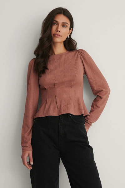 Na-kd Classic Cinched Waist Detail Top Pink