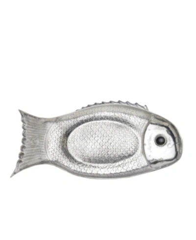 Arthur Court Designs Aluminum Fish Platter In Silver