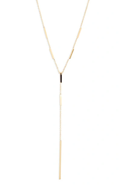 Knotty Bar Y-necklace In Gold