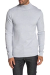 X-ray Turtleneck Pullover Sweater In Light Heather Gray