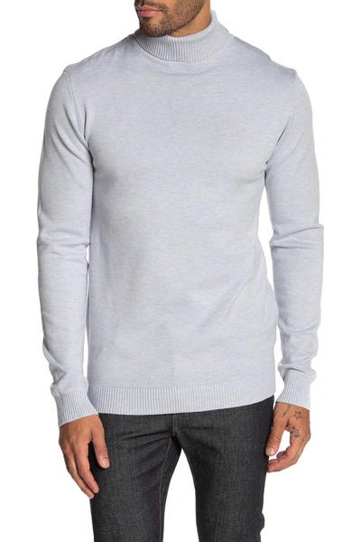 X-ray Turtleneck Pullover Sweater In Light Heather Grey