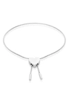 Adornia Heart Bolo Bracelet In Silver - Tone