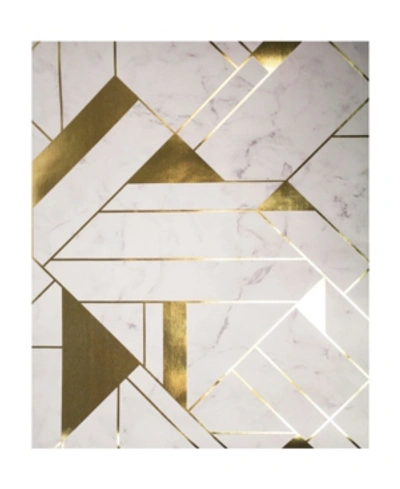 Advantage 20.5" X 369" Gulliver Marble Geometric Wallpaper In Ivory