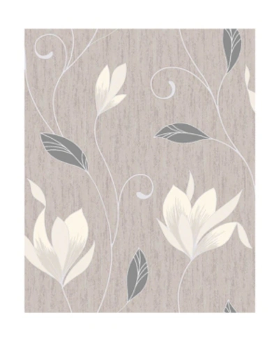 Advantage 20.5" X 369" Anais Floral Trails Wallpaper In Gray