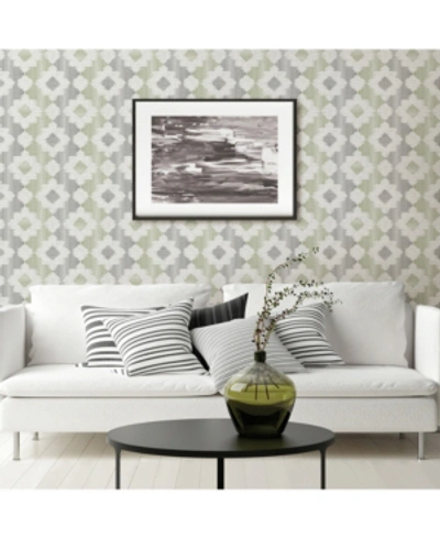 A-street Prints 20.5" X 396" Babylon Abstract Floral Wallpaper In Gray