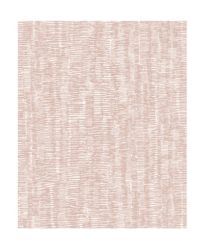 A-street Prints A-street 20.5" X 396" Prints Hanko Salmon Abstract Texture Wallpaper In Pink
