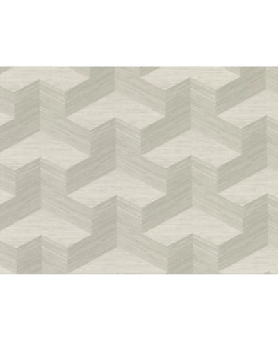 A-street Prints 27" X 324" Y Knot Light Geometric Texture Wallpaper In Gray