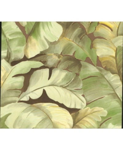 Advantage 21" X 396" Mardan Banana Leaf Wallpaper In Green