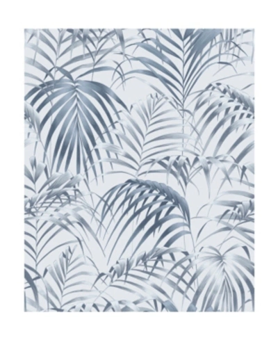Sirpi 20.5" X 396" Raja Palm Wallpaper In Blue