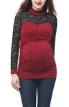 Kimi And Kai Faye Maternity Top In Garnet