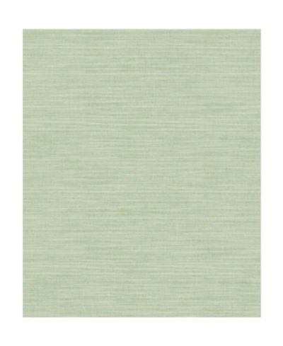 Advantage 21" X 396" Colicchio Light Linen Texture Wallpaper In Green